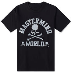 Футболка с логотипом колледжа Mastermind world, черный