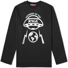 Большая футболка Planet с длинными рукавами Members of the Rage, черный
