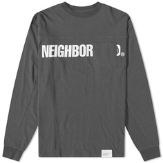 Футболка с длинными рукавами и карманами и логотипом Neighborhood, черный