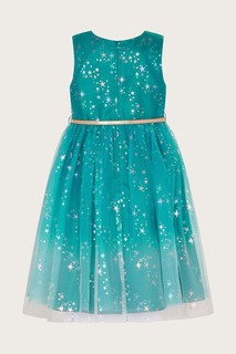 Затененное платье со звездами Monsoon, синий