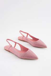 Туфли на плоской подошве с разрезом и ремешками на каблуке Forever Comfort Next, розовый