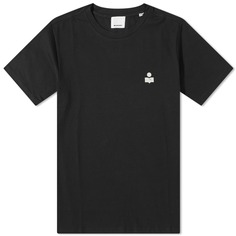 Маленькая футболка с логотипом Isabel Marant Zafferh, экрю/черный