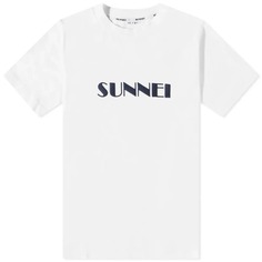 Футболка Sunnei с большим логотипом и вышивкой