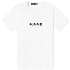 Футболка с логотипом Comme des Garçons Homme Center, белый