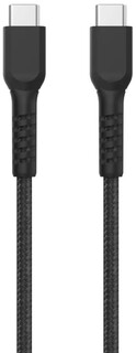 Кабель интерфейсный Lyambda LCC25-BK USB, Type-C(m)/Type-C(m), 3A, 2,5м, чёрный