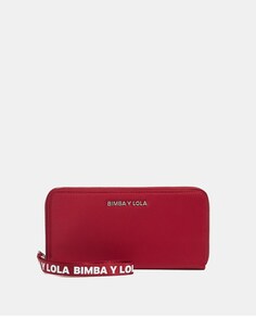 Большой красный нейлоновый кошелек Bimba y Lola, красный