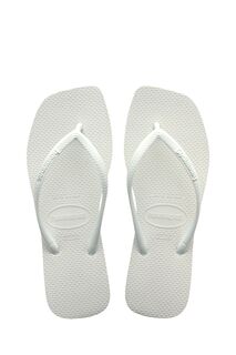 Черные квадратные босоножки Havaianas, белый