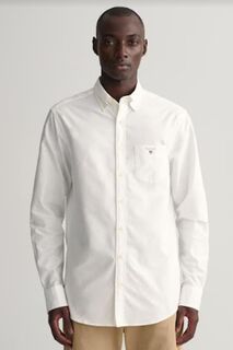 Оксфордская рубашка стандартного кроя GANT, белый