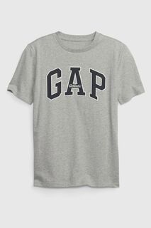 Футболка с длинными рукавами из органического хлопка с логотипом Gap, серый