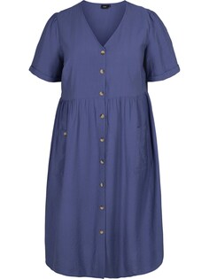 Рубашка-платье Zizzi Ilya, пыльно-синий