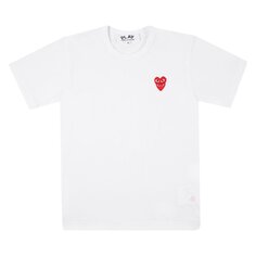 Футболка Comme des Garçons PLAY Heart Logo Short-Sleeve T-Shirt &apos;White&apos;, белый