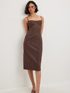 Платье NA-KD, коричневый