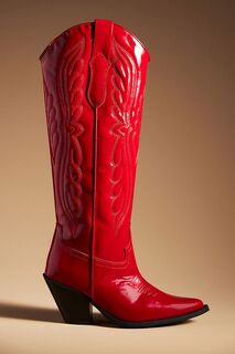 Ботинки Toral лакированные в стиле вестерн, красный