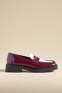 Туфли на плоской подошве G.H.BASS Bowery с квадратным носком, красный