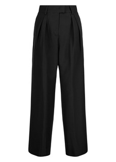 Широкие брюки со складками спереди Nicowa Ronica, черный