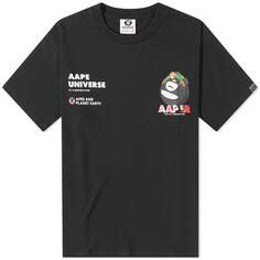 AAPE Базовая футболка Aaper Universe, черный