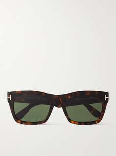 Солнцезащитные очки Nico в квадратной оправе черепаховой расцветки из ацетата TOM FORD EYEWEAR, черепаховый