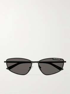 Металлические солнцезащитные очки «кошачий глаз» Balenciaga, черный