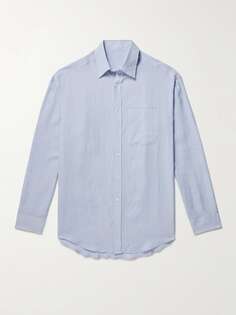 Льняная рубашка Anderson &amp; Sheppard, синий