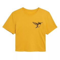 Укороченная футболка с рисунком Hummingbird для юниоров Licensed Character, желтый