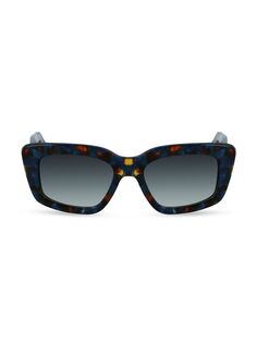 Модифицированные прямоугольные солнцезащитные очки Gancini 52 мм FERRAGAMO, синий