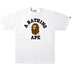 Футболка колледжа BAPE Белая