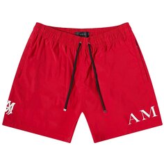 Плавки-шорты с двойным логотипом Amiri, красные
