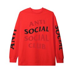 Футболка с длинными рукавами Anti Social Social Club, красная