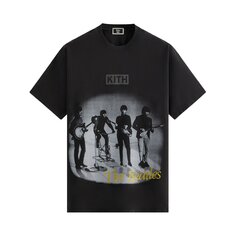 Винтажная футболка Kith For The Beatles I Feel Fine, черная