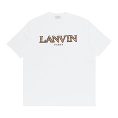 Классическая бордюрная футболка Lanvin Optic White