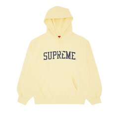 Толстовка Supreme Varsity с капюшоном, светло-желтая