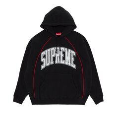 Толстовка с капюшоном Supreme Boxy Piping Arc, цвет Черный