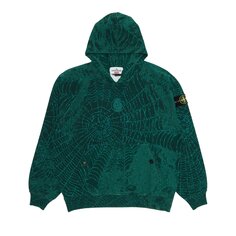 Толстовка с капюшоном Supreme x Stone Island, темно-зеленая