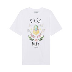 Casablanca Футболка с принтом Casa Way Белая