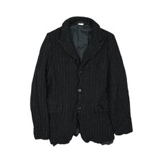 Куртка в полоску Comme des Garçons Homme Plus, цвет Черный/Серебристый