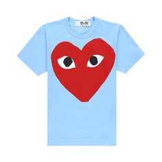 Футболка Comme des Garçons PLAY Big Heart, синяя