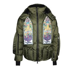 Куртка-бомбер Who Decides War x Add Skiwear со съемным капюшоном оливкового цвета