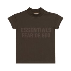 Детская футболка с короткими рукавами Fear of God Essentials, цвет Off Black
