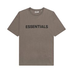 Футболка с логотипом Fear of God Essentials темно-серого цвета