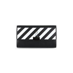 Off-White Кошелек на цепочке с переплетом, Черный/Белый