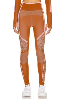 Леггинсы adidas by Stella McCartney True Strength Seamless Yoga, цвет Dark Caramel, Dove Grey &amp; Semi Glow Pink