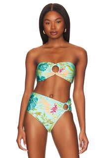 Топ бикини PatBO Tropicalia Bandeau, цвет Island Blue