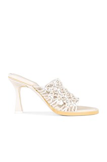 Сандалии SIMKHAI Theo Lattice Mule Heeled, цвет Ivory White