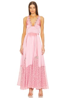 Платье LoveShackFancy Mirette Gown, цвет Powder Pink