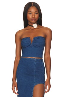 Топ Line &amp; Dot Joey Strapless, цвет Denim