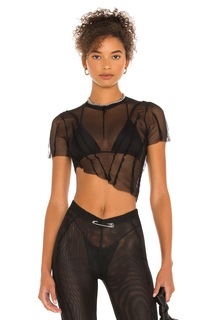 Футболка SAMI MIRO VINTAGE Asymmetric Mesh, черный