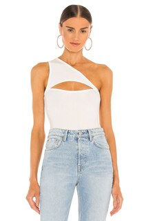 Боди superdown Sadra One Shoulder, белый