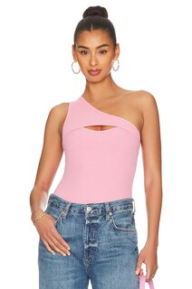 Боди superdown Sadra One Shoulder, розовый