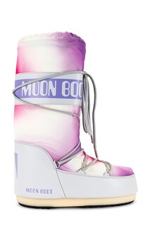 Ботинки MOON BOOT Icon Tie Dye, цвет Glacier Grey