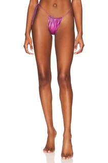 Плавки Monica Hansen Beachwear Galaxy Side Tie String, цвет Pink Metallic